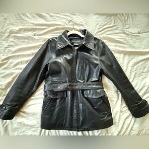 Black Leather Coat